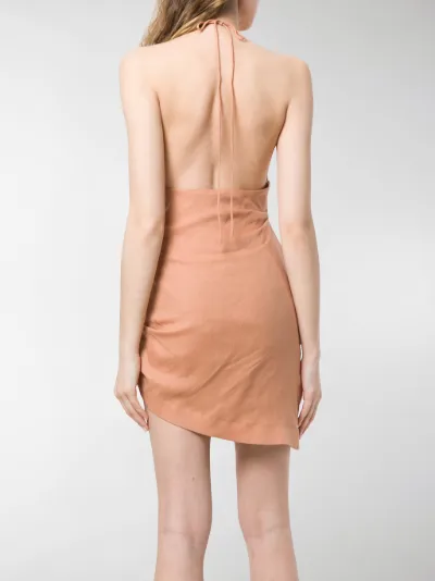 jacquemus halterneck mini dress