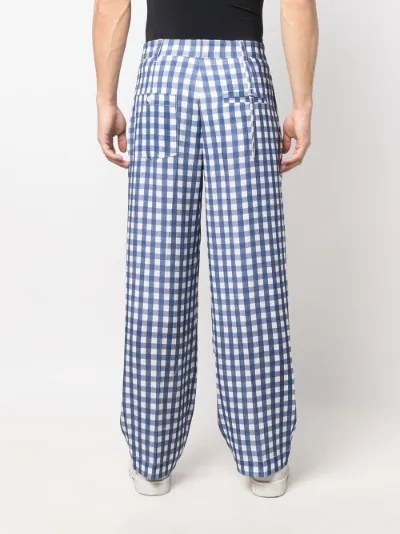 Gingham hot sale print trousers