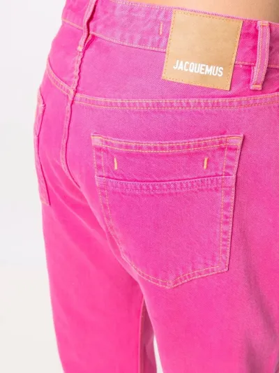 Jacquemus Le De Nîmes Fresa straight-leg jeans pink | MODES