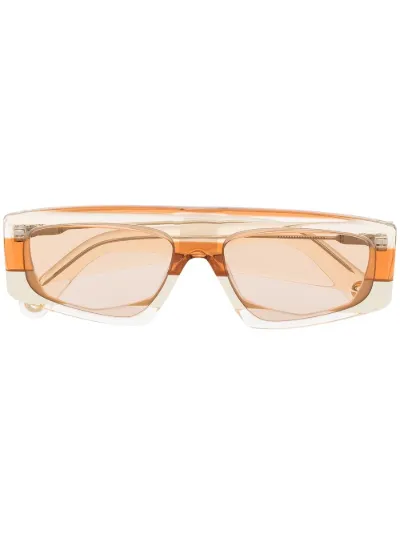 Jacquemus Occhiali da sole Yauco geometrici arancione | MODES