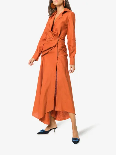 jacquemus orange dress