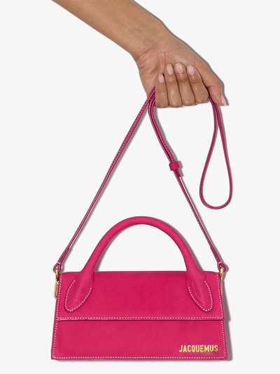 jacquemus pink suede bag