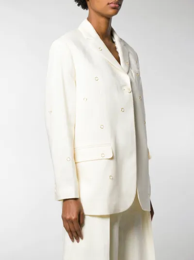 jacquemus white blazer