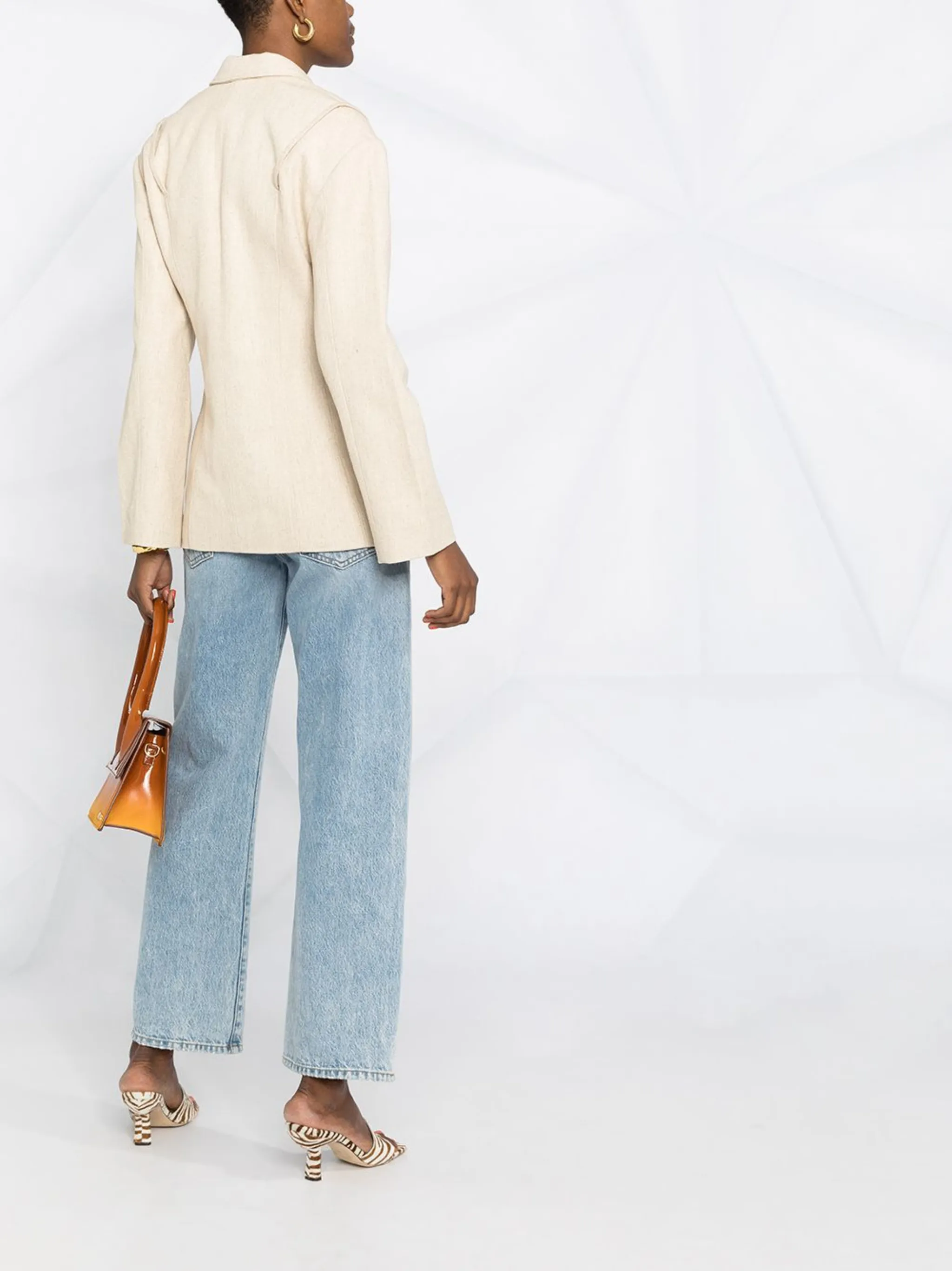 アウターその他 JACQUEMUS Woman Blazer Beige 251JA0871709 130 Norma blazer in beige - Jacquemus | Mytheresa