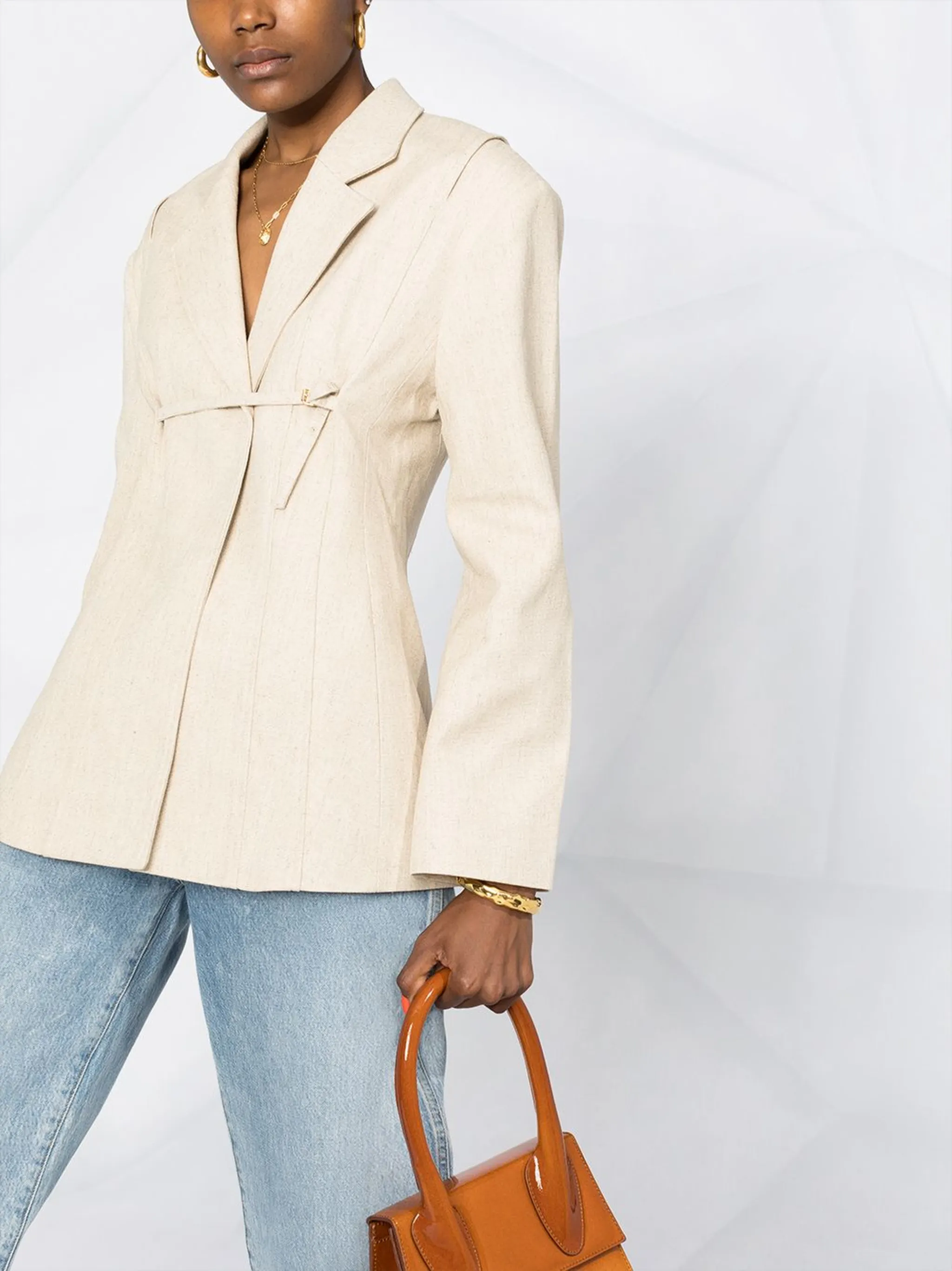 アウターその他 JACQUEMUS Women Outer 213JA101 1029 150 150 Beige Jacquemus Outlet: Blazer woman - Beige | Jacquemus blazer
