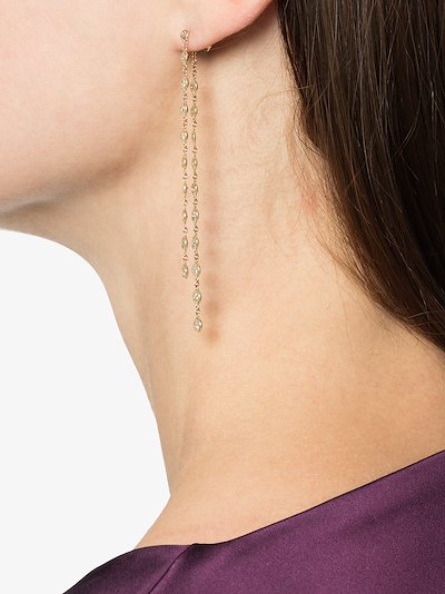Jacquie Aiche 14k Yellow Gold Diamond Drop Earring Browns 14k Yellow Gold Diamond Drop Earring