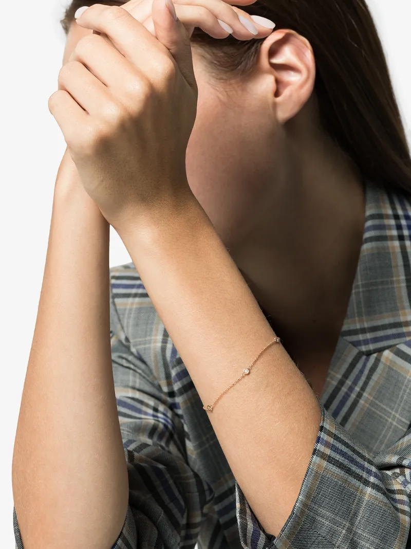Jacquie Aiche Diamond And 14k Rose Gold Bracelet Browns