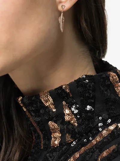 Jacquie Aiche Feather Diamond And 14k Gold Single Earring Browns Jacquie Aiche Feather Diamond And 14k Gold Single Earring