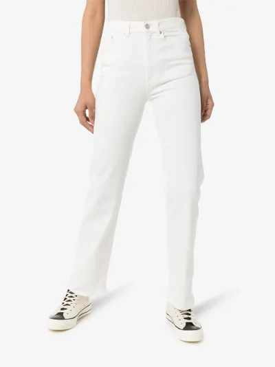 super high waisted straight leg jeans