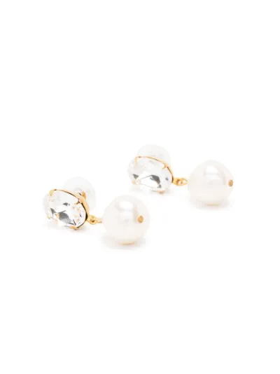 Jennifer Behr Tunis crystal pearl drop earrings | Eraldo.com HR