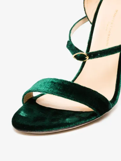 emerald green velvet shoes