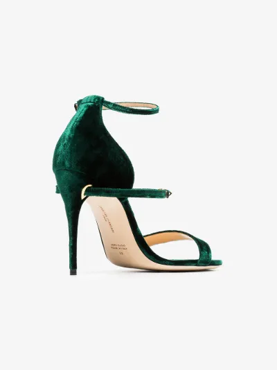 emerald green strappy heels