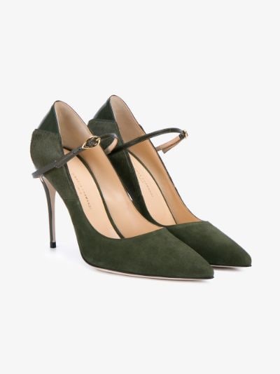 olive green suede heels