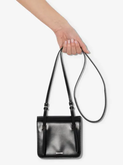 jil sander leather shoulder bag