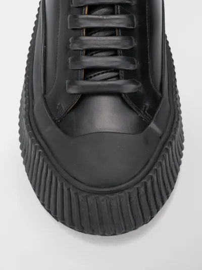 chunky leather sneakers