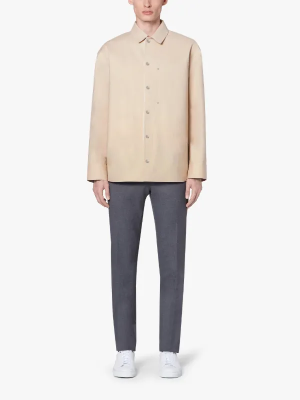 JIL SANDER+ Beige Bonded Cotton Shirt Jacket