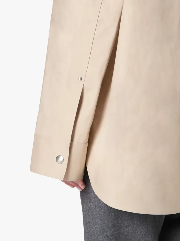 JIL SANDER+ Beige Bonded Cotton Shirt Jacket