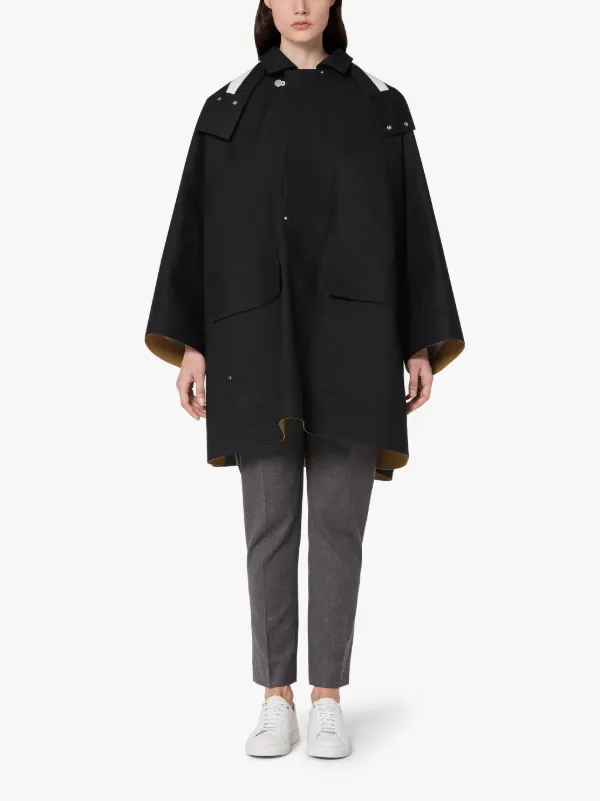 JIL SANDER+ Black Bonded Cotton Anorak