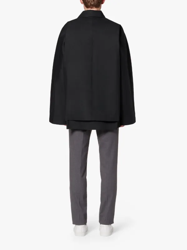 JIL SANDER+ Black Bonded Cotton Field Jacket