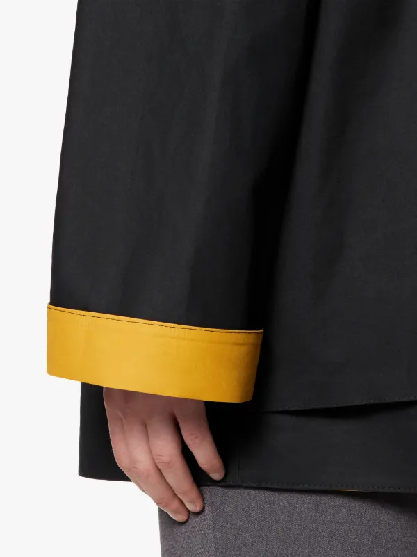 JIL SANDER+ Black Bonded Cotton Field Jacket