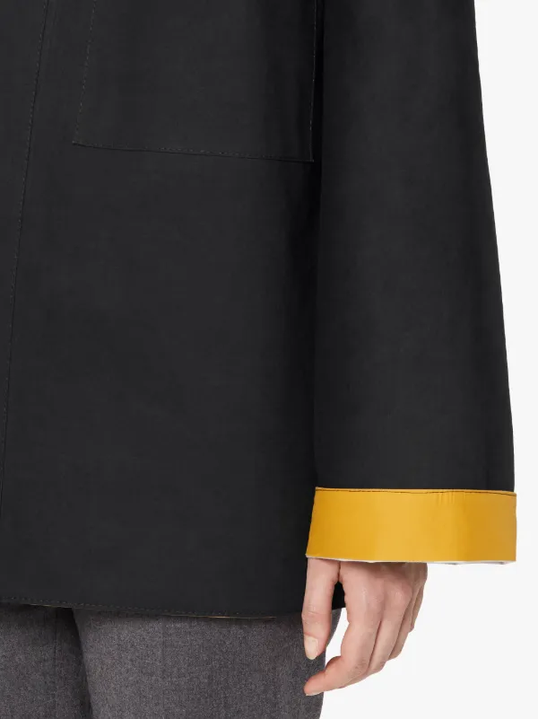 JIL SANDER+ Black Bonded Cotton Field Jacket