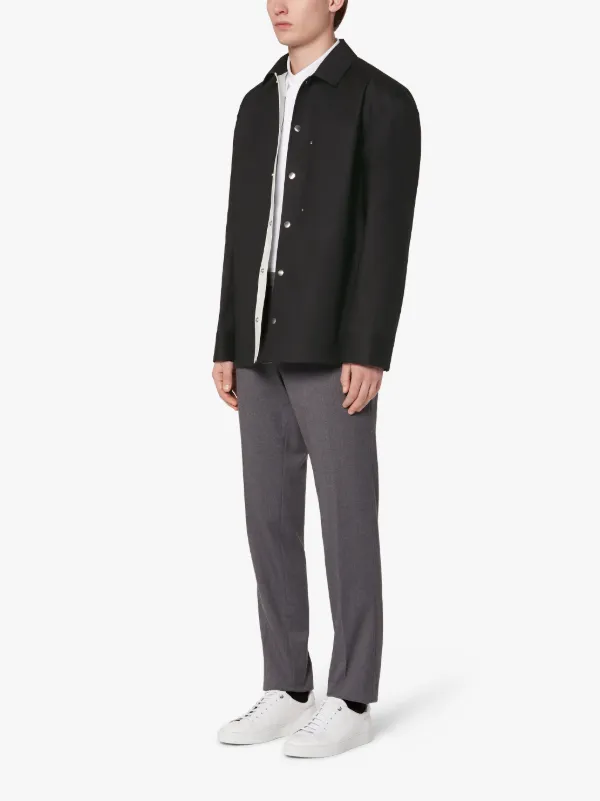 JIL SANDER+ Black Bonded Cotton Outer Shirt