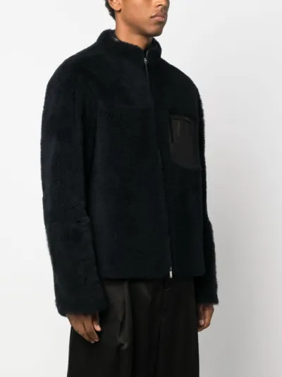 Jil Sander logo detail shearling coat Eraldo FR