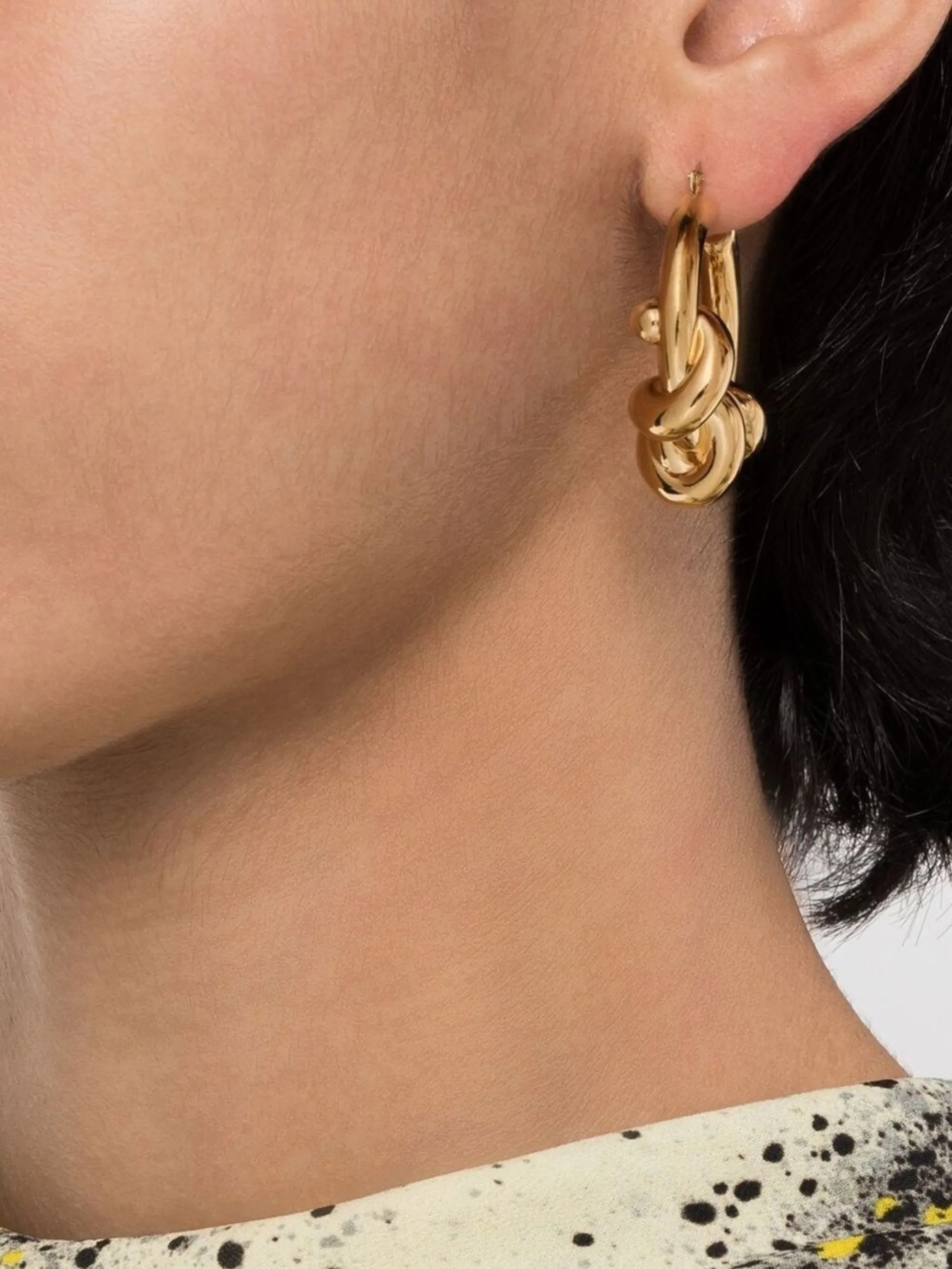 Jil Sander Massive Knots フープピアス ゴールド