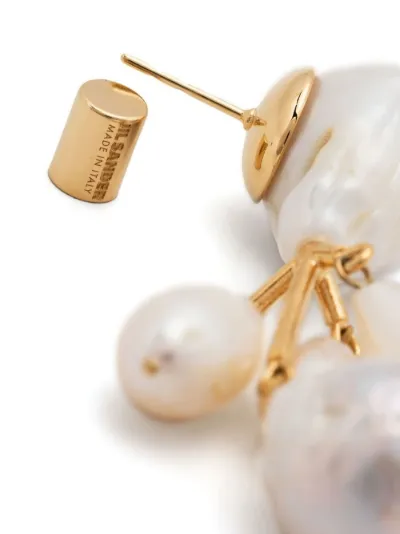 【関税＆送料込み】Jil Sander Teardrop Earrings Large hoop earrings in silver - Jil Sander | Mytheresa