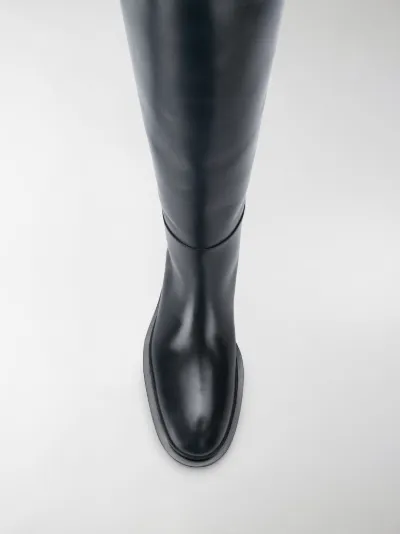 Jil Sander Stivali senza lacci blu | MODES