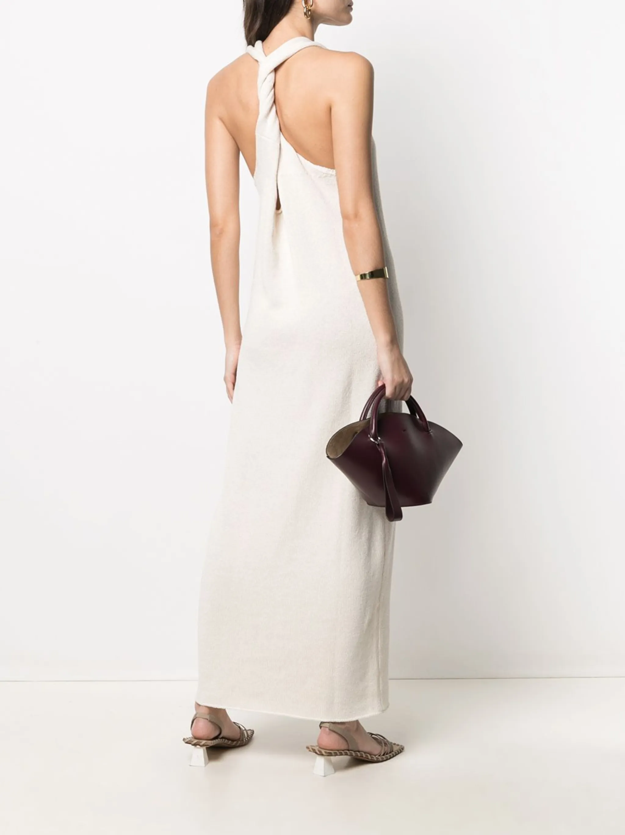 Jil Sander twist-back sleeveless maxi-dress | Eraldo.com US