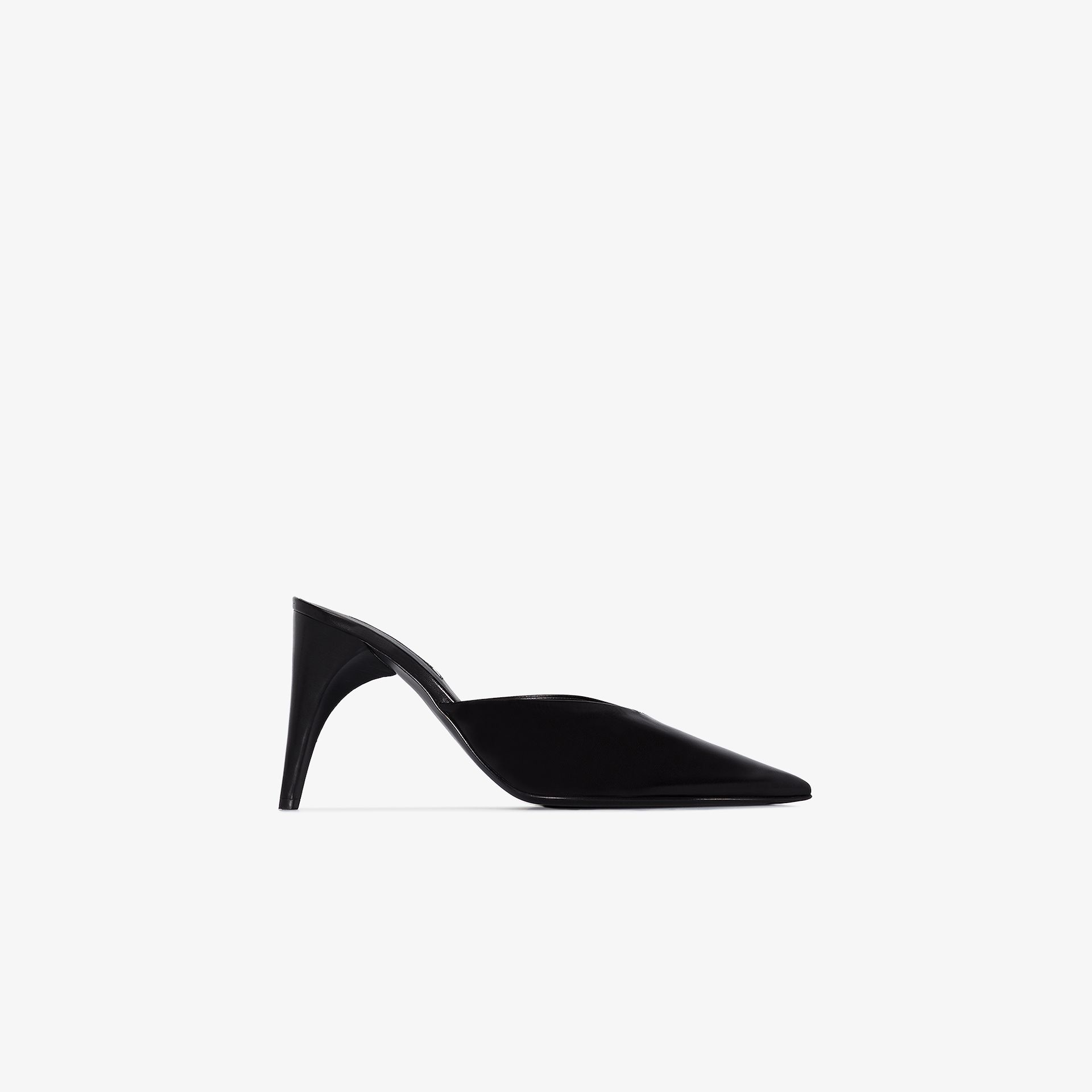 pointed toe leather mules