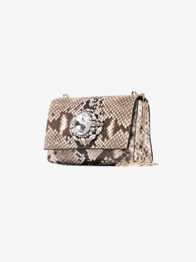 snakeskin clutch bag