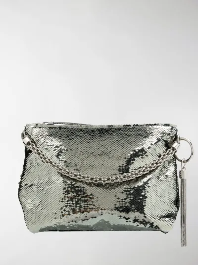 silver embellished clutch