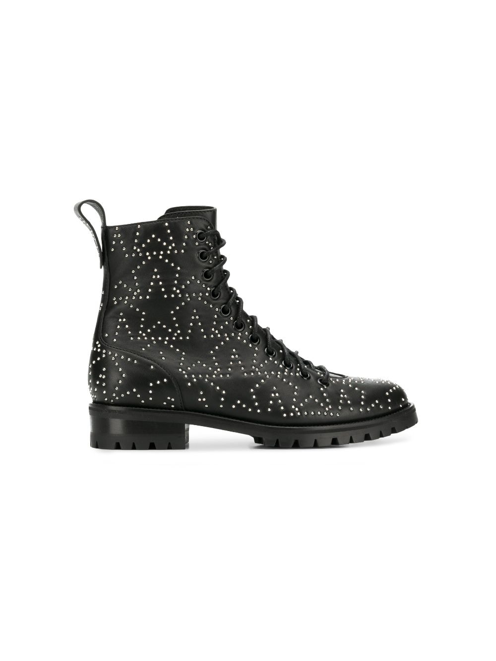 Combat boots with cheap spikes and studs