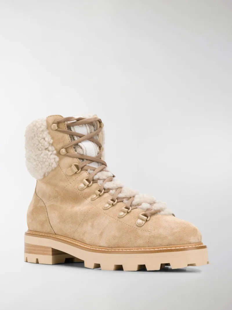 shearling hiking boots