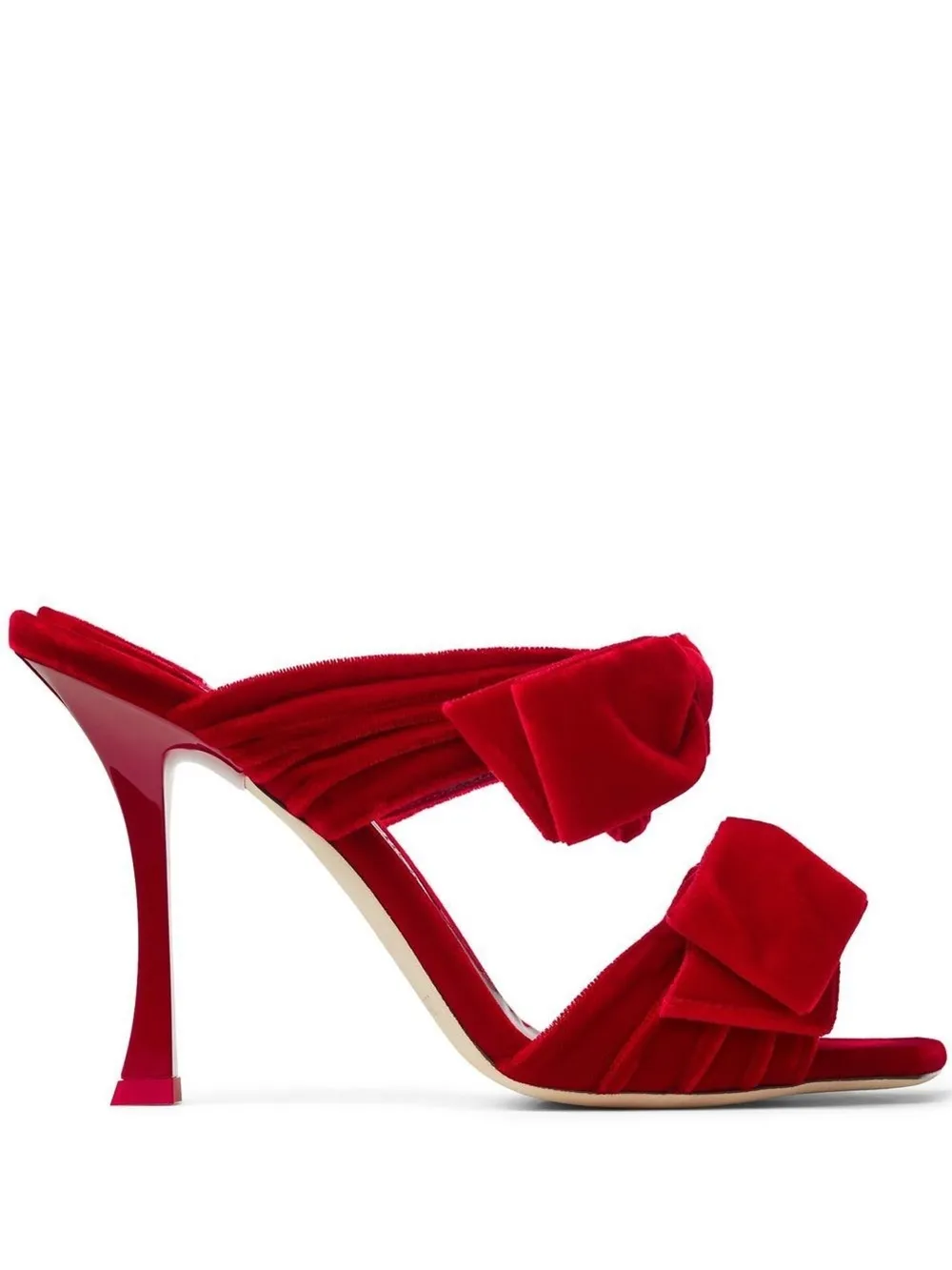 Red velvet mules hotsell