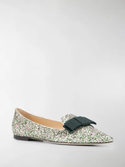 jimmy choo gala glitter flats