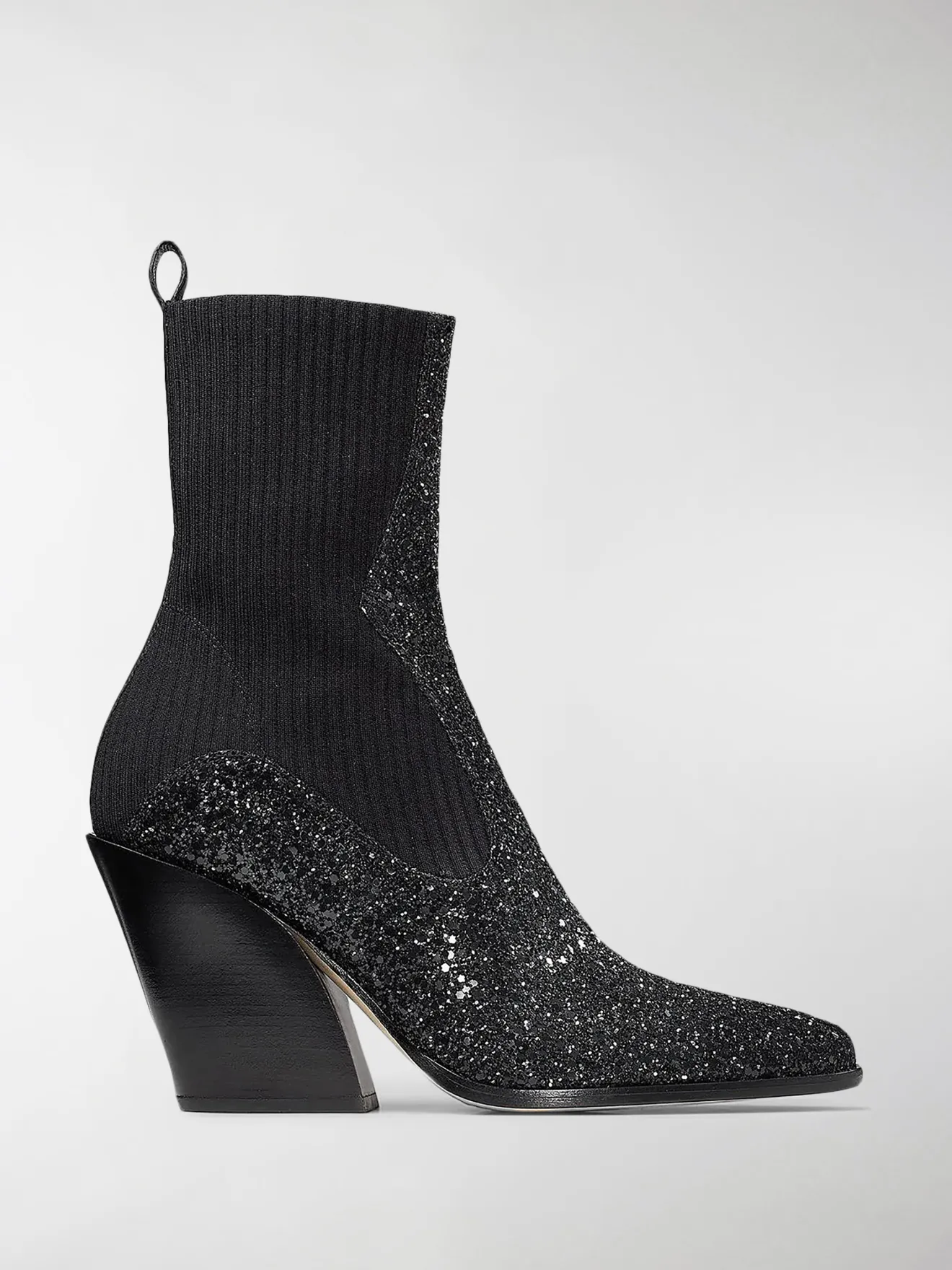 Sale Jimmy Choo glitter western boots black MODES