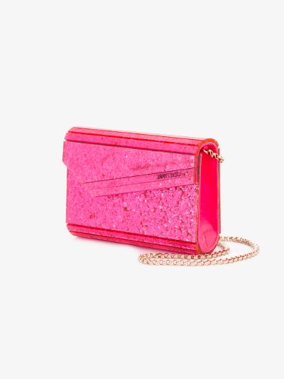 shocking pink clutch bag