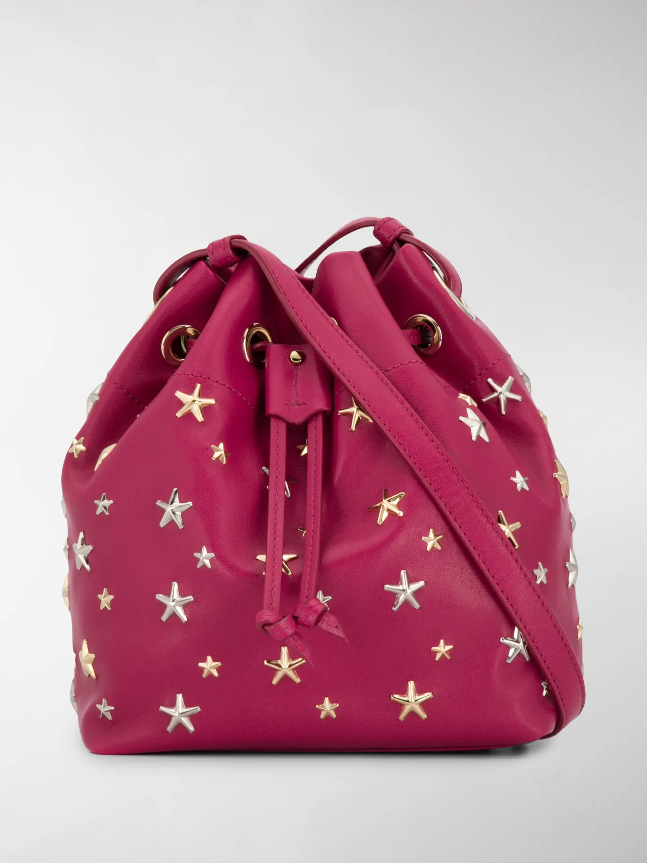 Jimmy Choo Juno bucket bag pink MODES