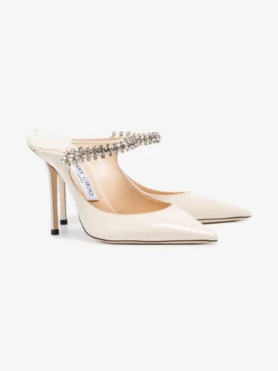 jimmy choo white mules