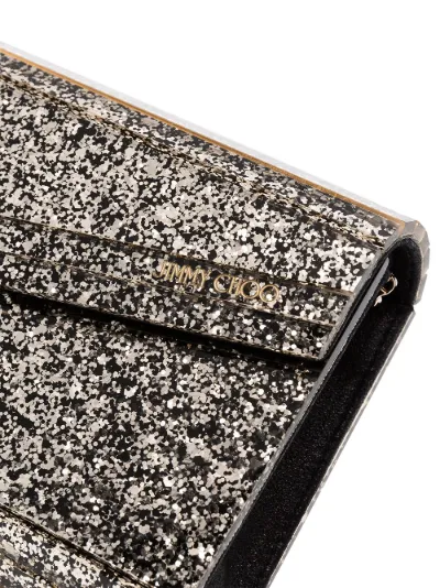 Jimmy Choo metallic Candy glitter envelope clutch Eraldo MH