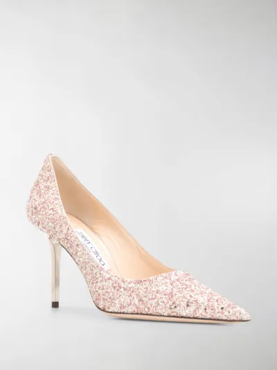 Jimmy Choo pink and gold-tone Love 85 