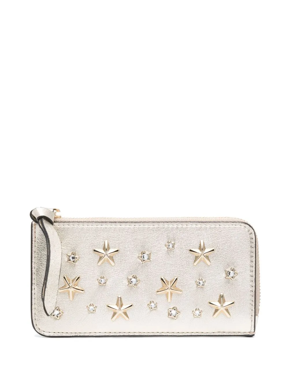 Jimmy choo star studded discount zipper wallet