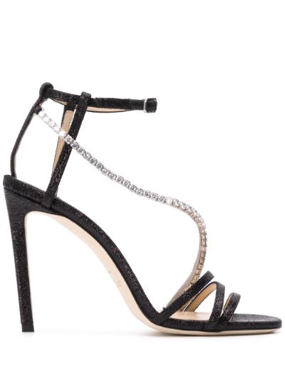 Jimmy Choo Thaia 100mm crystal-embellished sandals | Eraldo.com FR