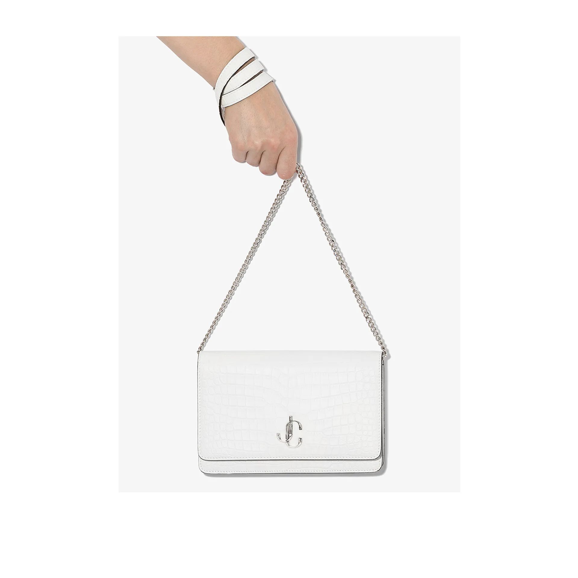jimmy choo white bag