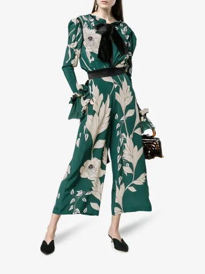 silk floral jumpsuit