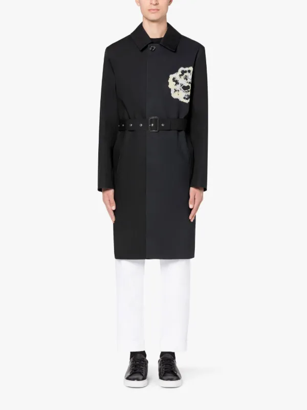 JOHN ELLIOTT Black Shibori Dye Bonded Cotton Coat