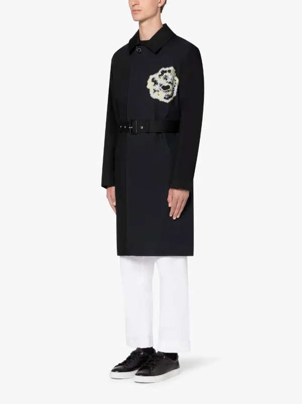 JOHN ELLIOTT Black Shibori Dye Bonded Cotton Coat